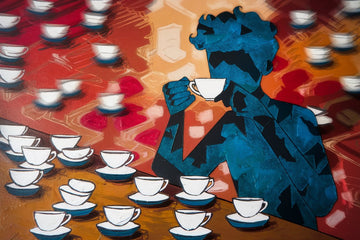 A person drinking tea