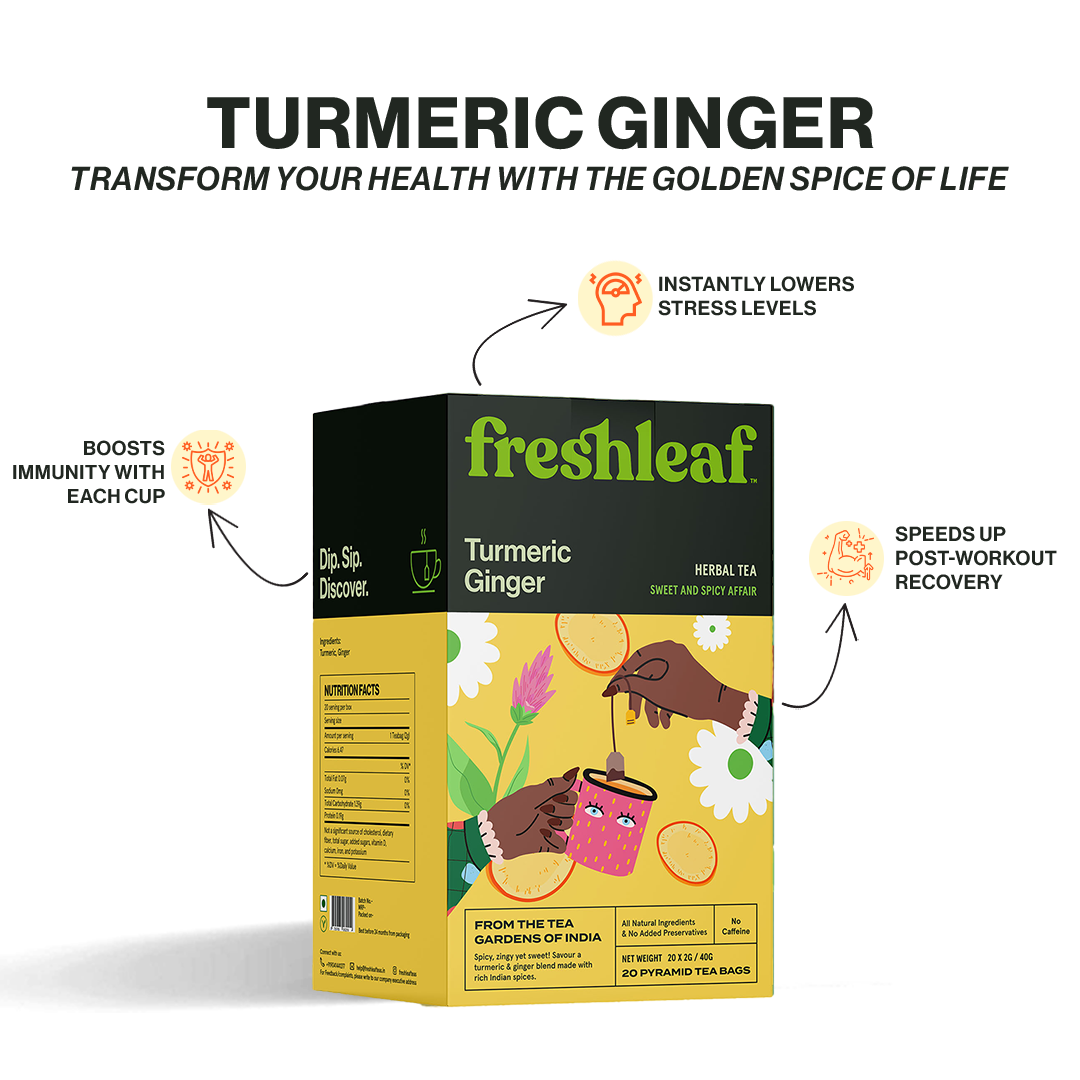 Tumeric Ginger | 20 Tea Bags | Herbal Tea
